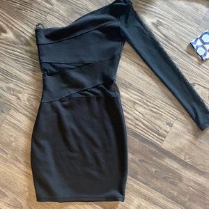 One shoulder cocktail dress